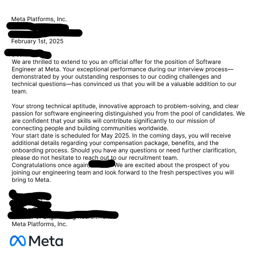 Meta Offer Letter